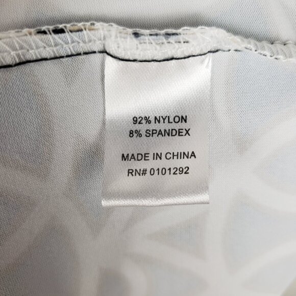 Lulu B Shift Dress Sleeveless Cage Back Black White Tan Geometric Circles Size S - Picture 6 of 7